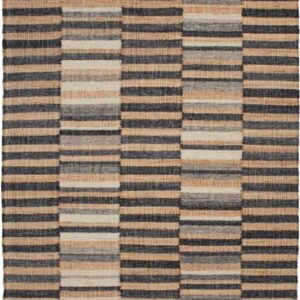 Modern Striped Jute Rug