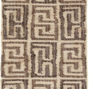 Rustic Brown & Beige Pattern Rug