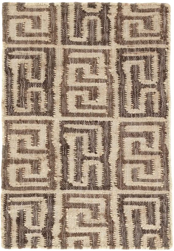 Rustic Brown & Beige Pattern Rug