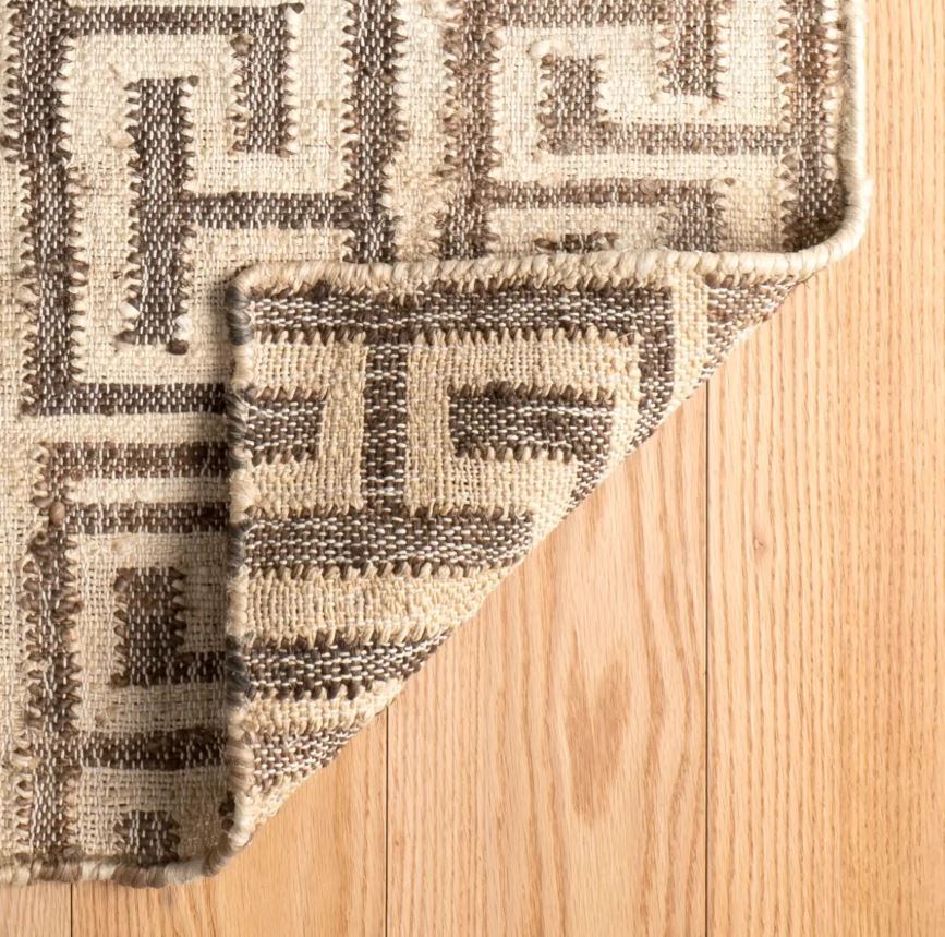 Rustic Brown & Beige Pattern Rug