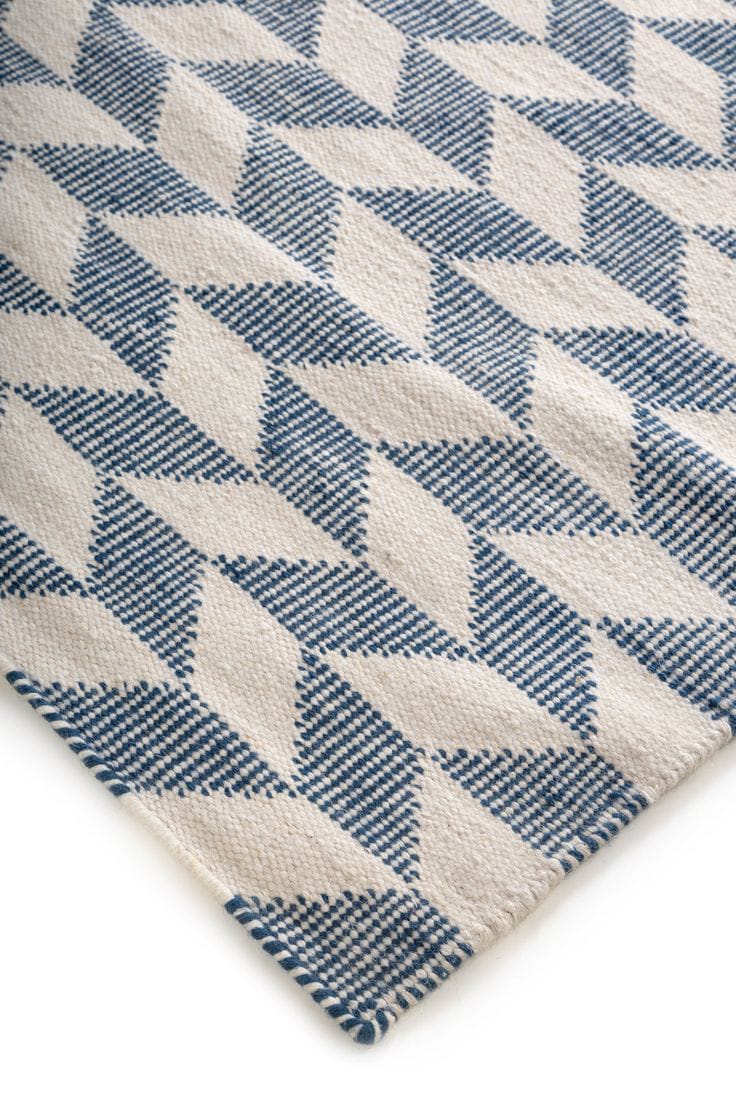 Blue Chevron Flatweave Rug - Image 3