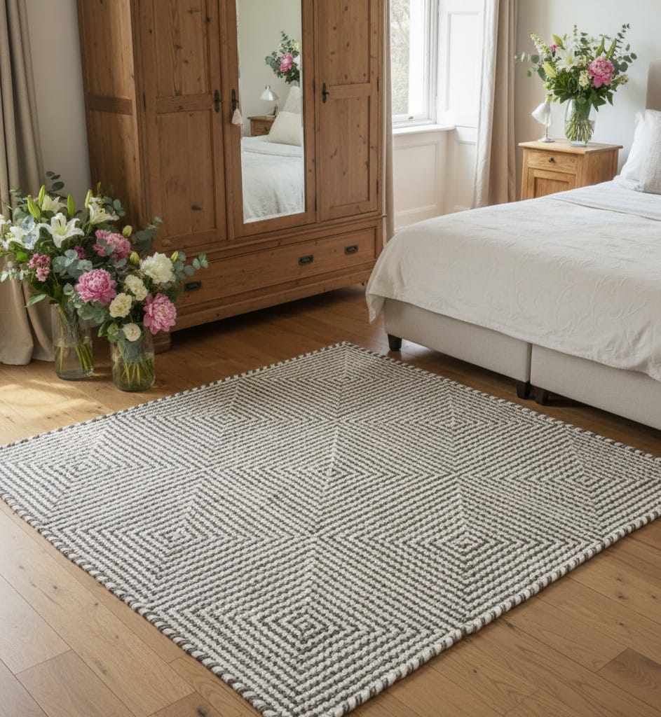 Brown Flatweave Newzealand Rug