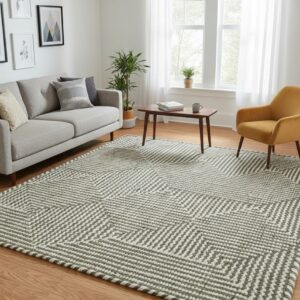 Modern Flatweave Geometric Rug