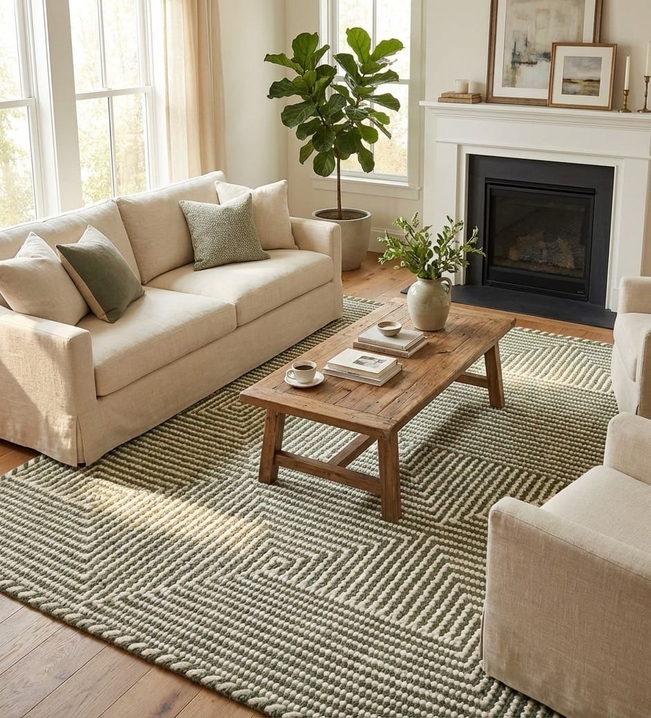 Modern Flatweave Geometric Rug - Image 2