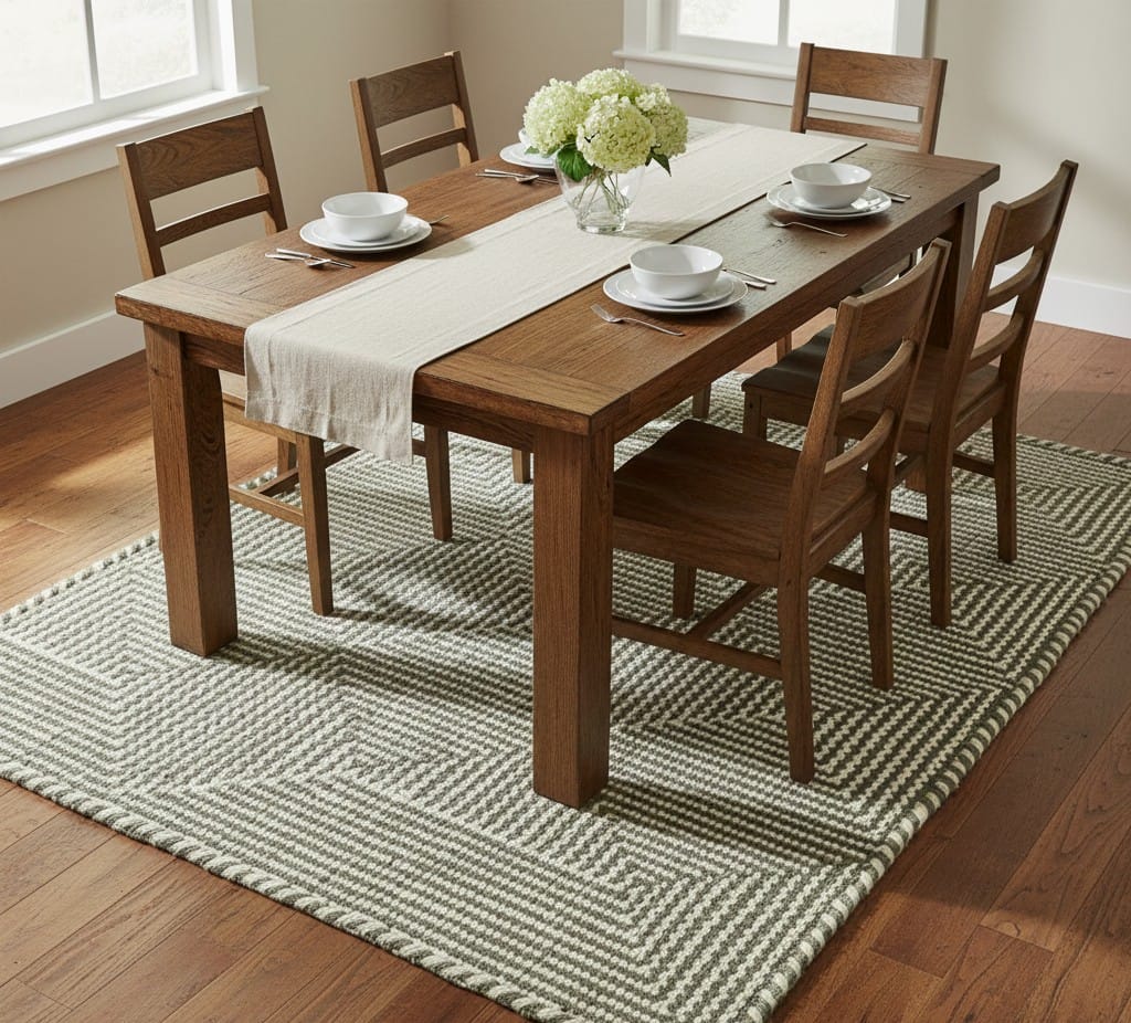 Modern Flatweave Geometric Rug