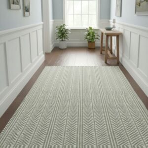 Modern Neutral Chevron Area Rug