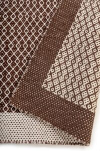 Brown & Ivory Diamond Pattern Handwoven Rug